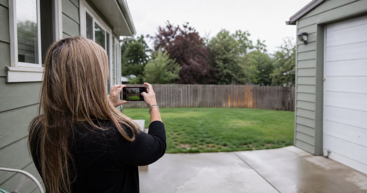 How do you document yards, garages, and exterior areas during a rental move-in inspection?