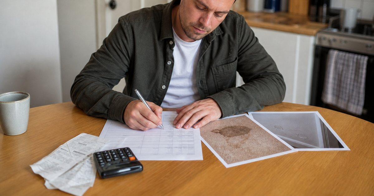 How do you write an itemized security deposit deduction letter backed by inspection photos?